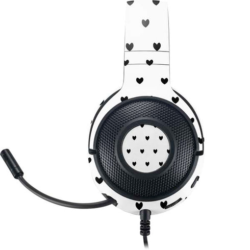 White and Black Hearts Razer Kraken X Skin